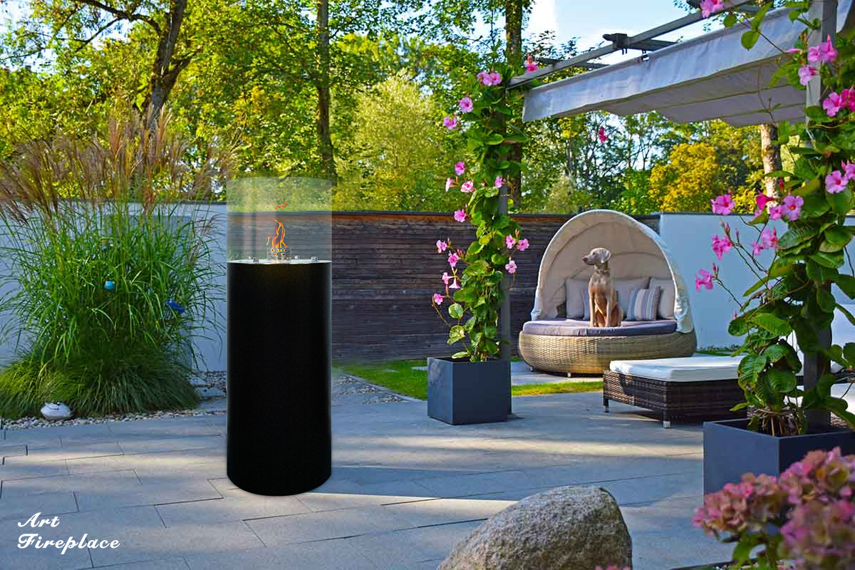 Real Flame Bio Ethanol Burners Insert indoor fireplace tall Round Fireplace Indoor and Outdoor Use-Art-fire