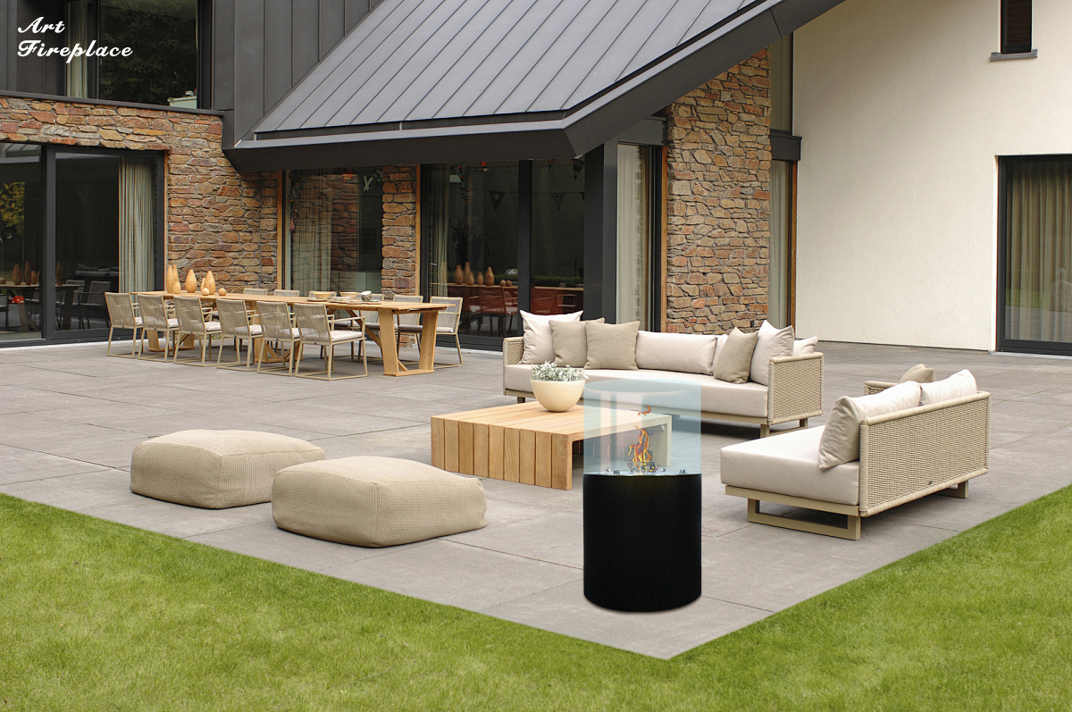 Real Flame Bio Ethanol Burners Insert indoor fireplace short Round Fireplace Indoor and Outdoor Use-Art-fire