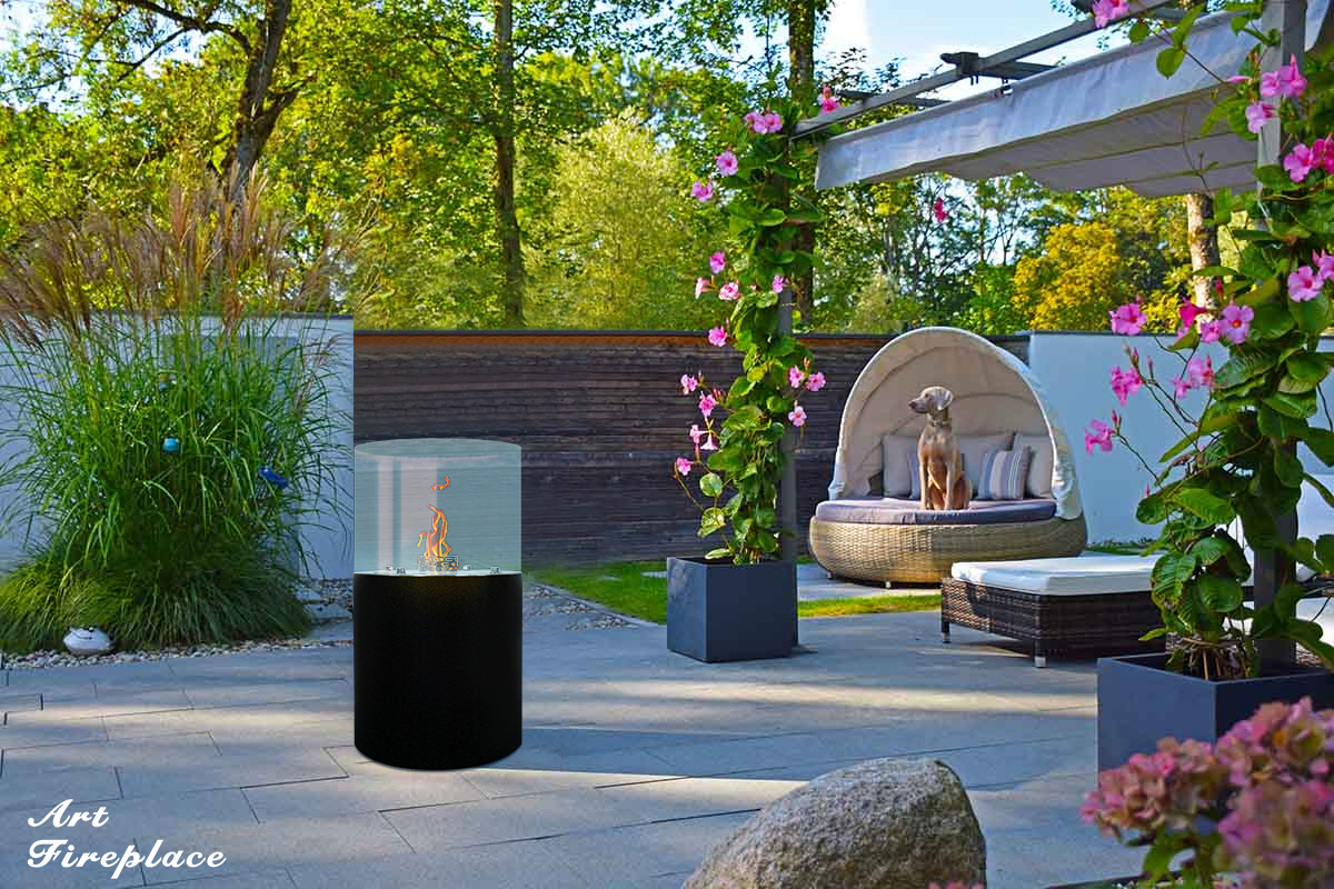 Real Flame Bio Ethanol Burners Insert indoor fireplace short Round Fireplace Indoor and Outdoor Use-Art-fire