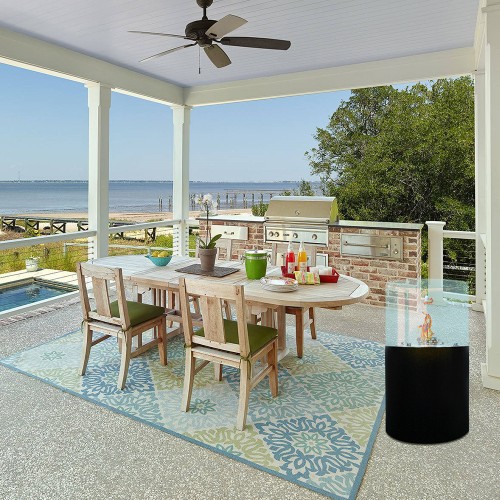 Real Flame Bio Ethanol Burners Insert indoor fireplace short Round Fireplace Indoor and Outdoor Use