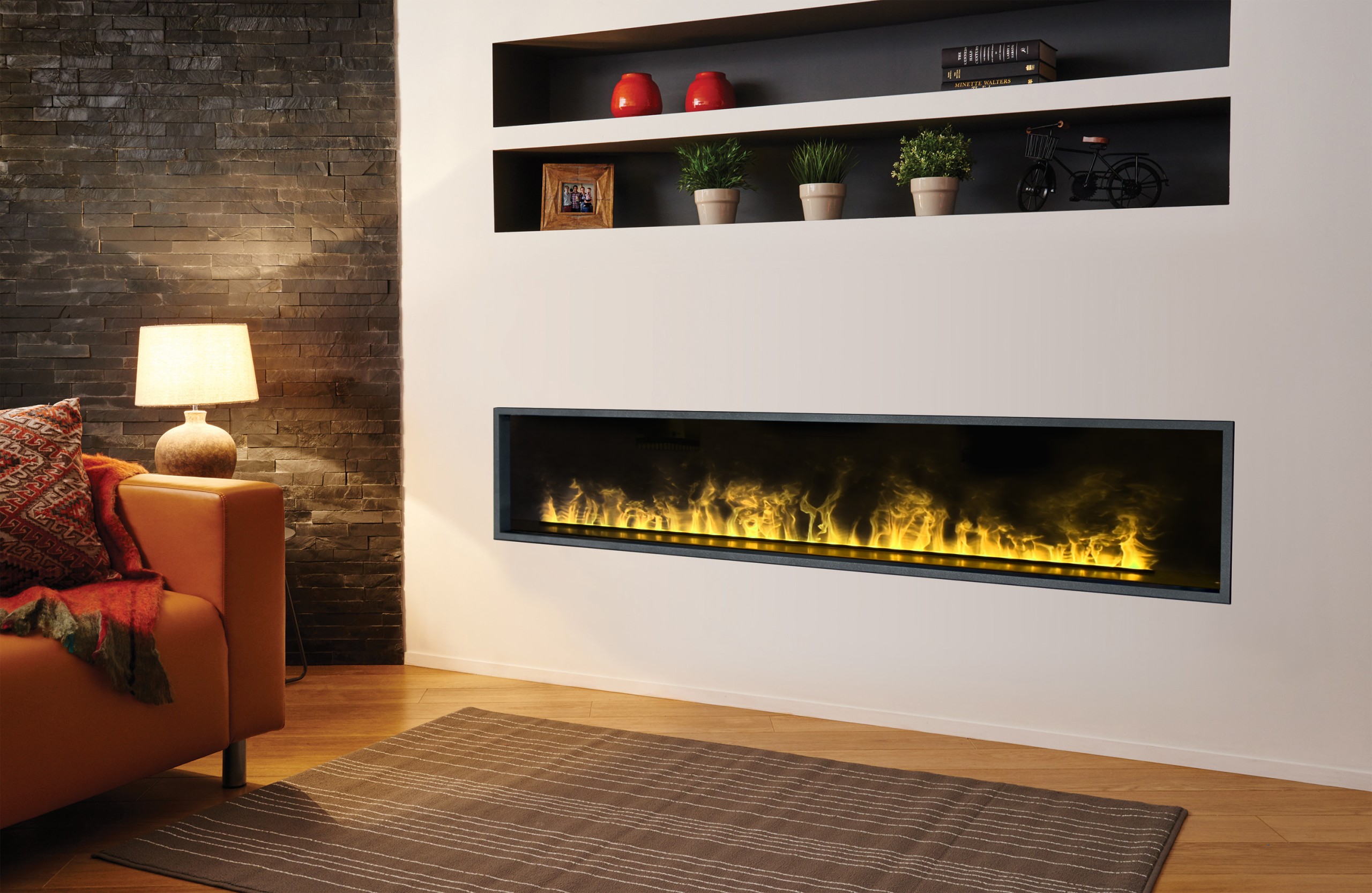 Electric fireplace in different seasons-Art-fire