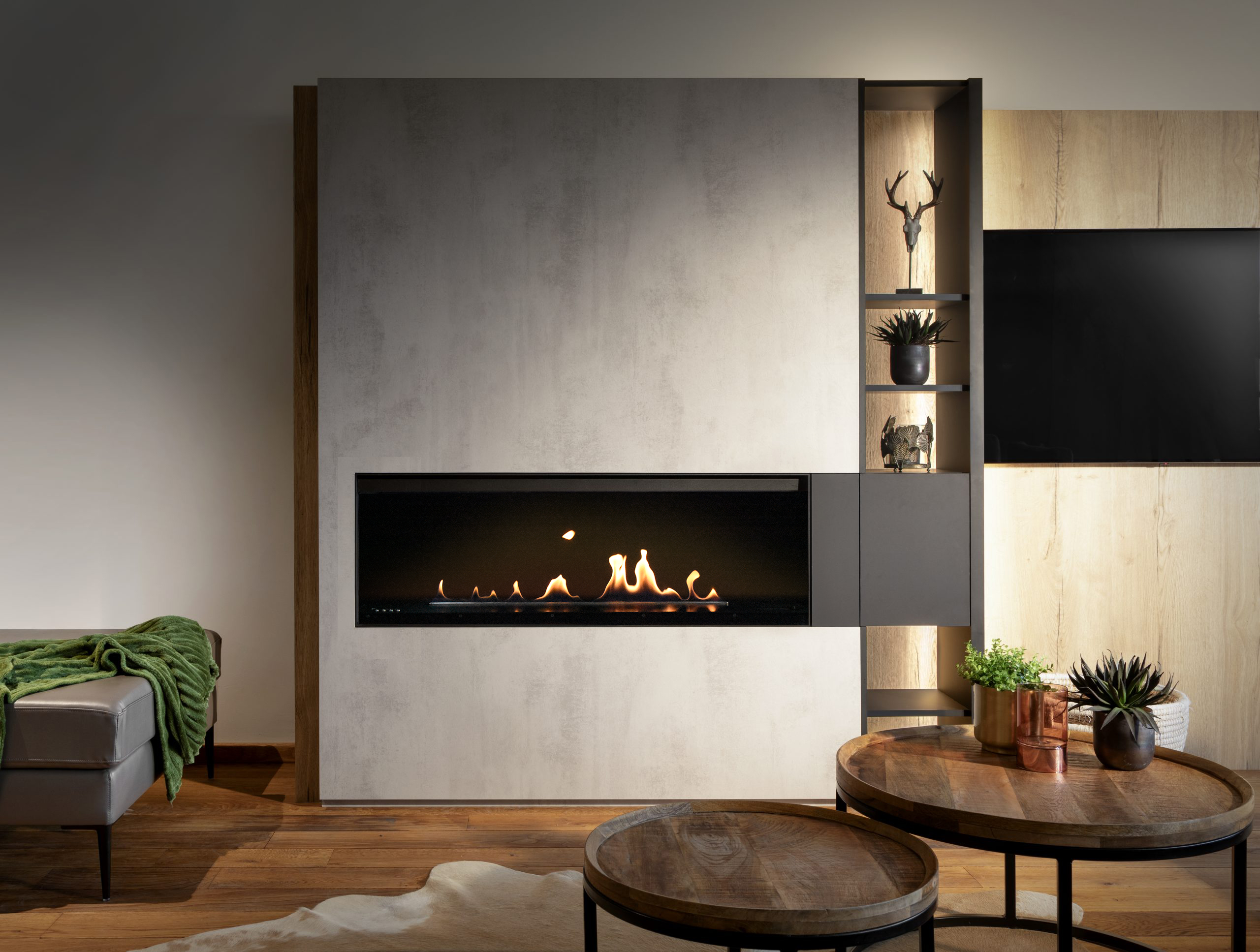Unique And Elegant Indoor Fireplace-Art-fire