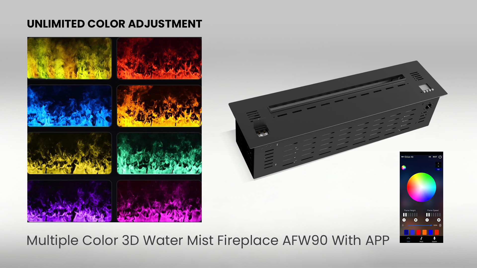 Ventless Opti-Myst Fire AFW90-Art-fire