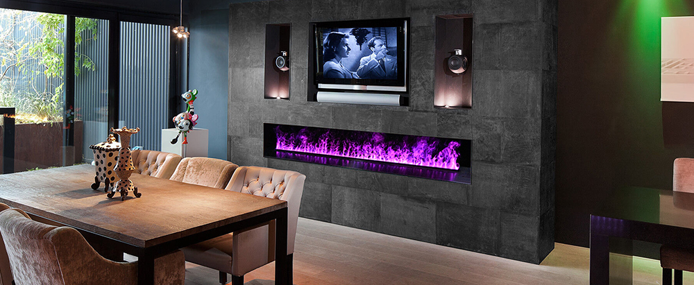 Modern Interior Designs Trendy With 3D Electric Water Vapor Fireplaces-Art-fire