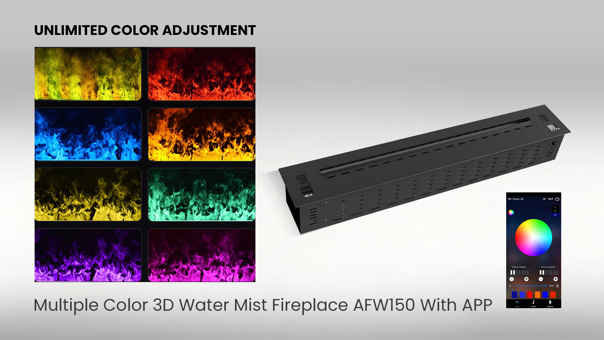 3D Water Mist Fireplace AFW150-Art-fire