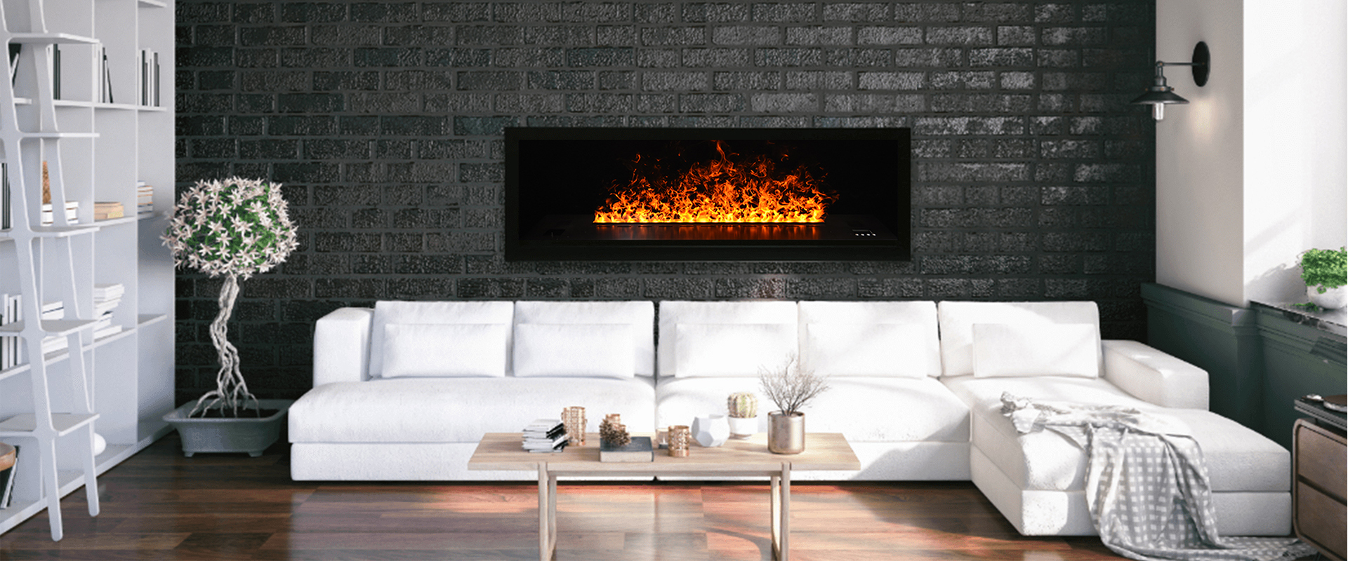 3D Water Vapor Fireplace AFW100-Art-fire