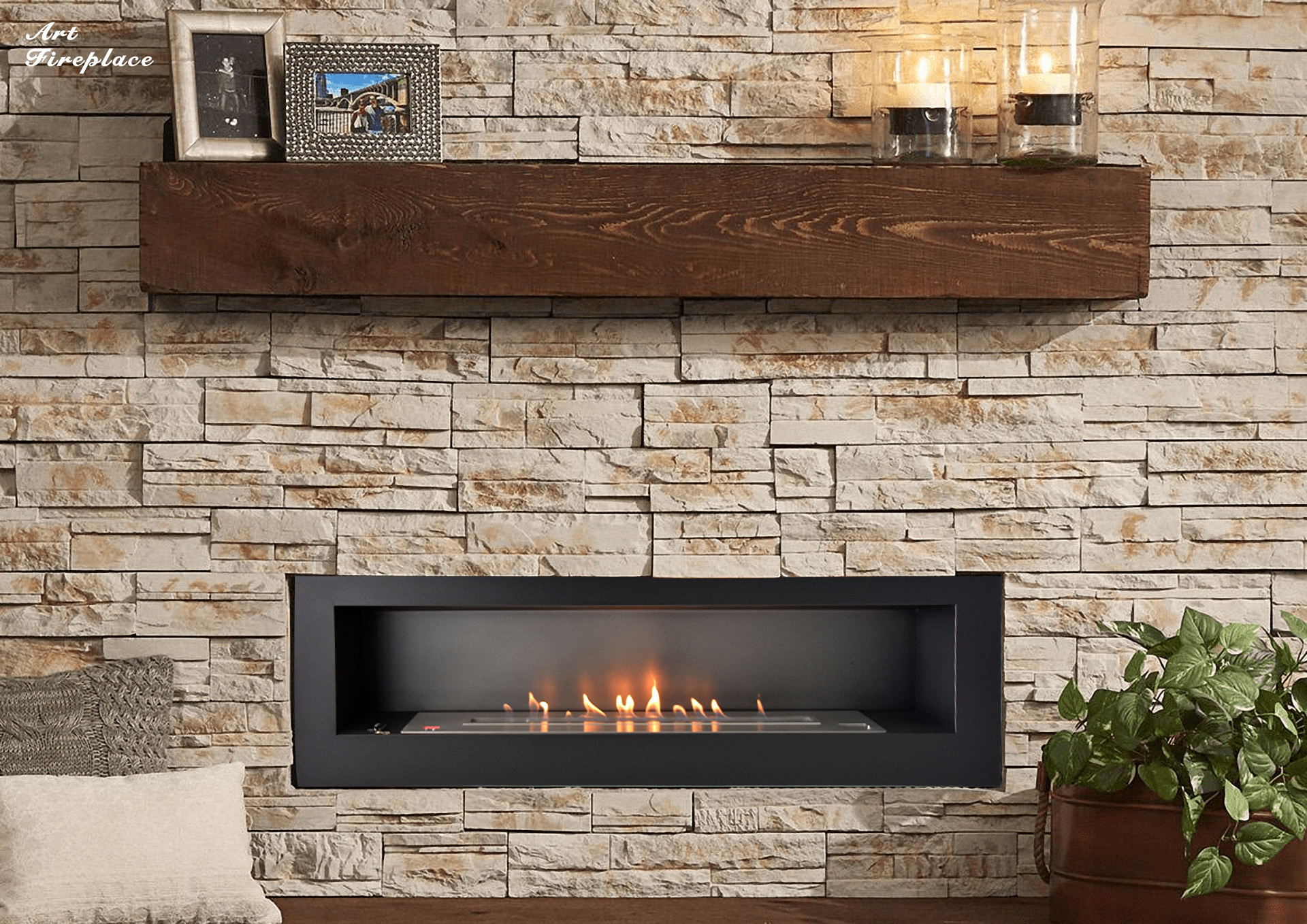 Wall Mounted Ethanol Fireplace AH100-Art-fire