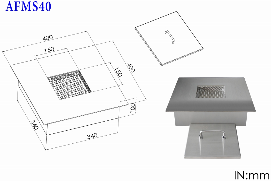 Manual Ethanol Burner AFMS400-Art-fire