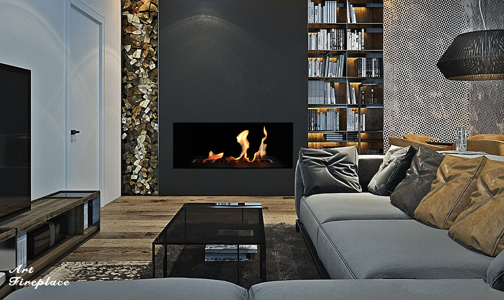 Manual Ethanol Fireplace AFM50-Art-fire