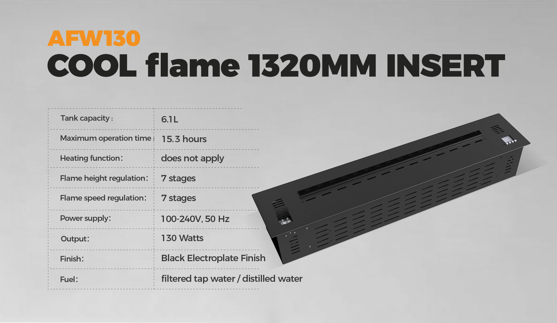 Water Steam Fireplace AFW130-Art-fire