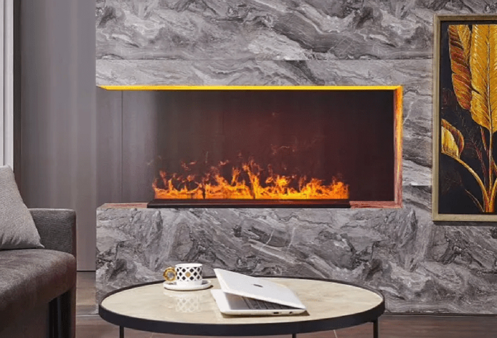Water Steam Fireplace AFW130-Art-fire