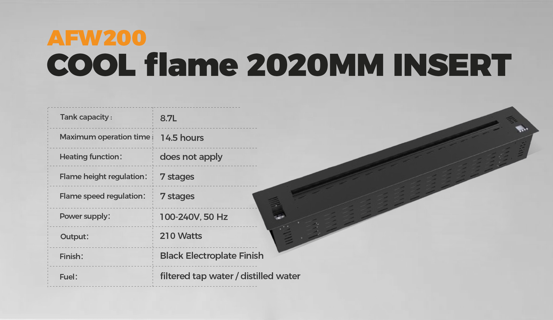 Water Mist Fireplace AFW200-Art-fire Water Mist Fireplace AFW200-Art-fire