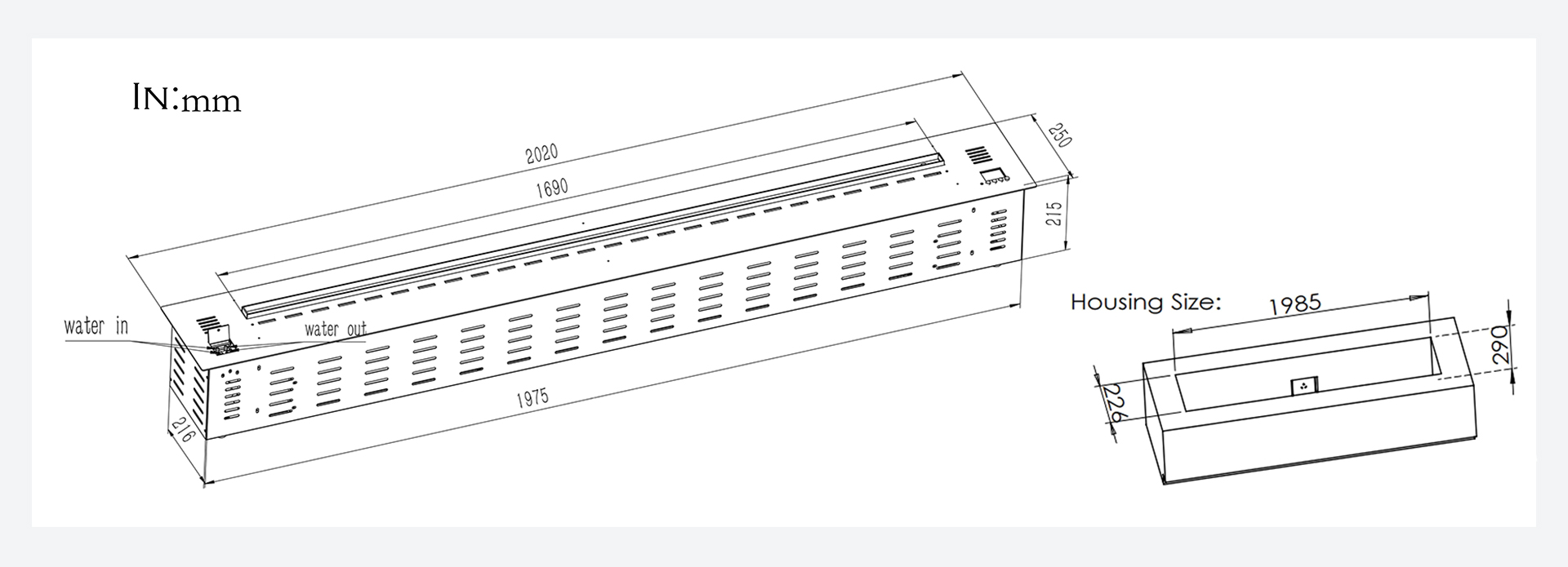 Water Mist Fireplace AFW200-Art-fire Water Mist Fireplace AFW200-Art-fire